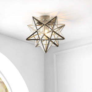 Stella Moravian Star Metal/Glass LED Flush Mount