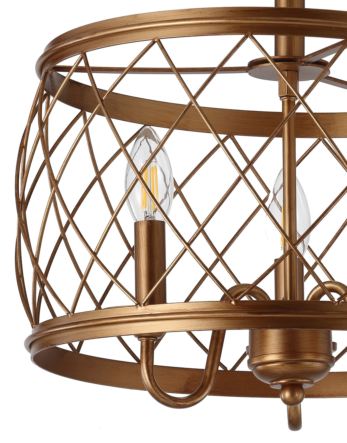 Eleanor 3-Light Metal LED Semi Flush Mount Ceiling Light