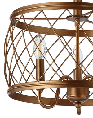 Eleanor 3-Light Metal LED Semi Flush Mount Ceiling Light