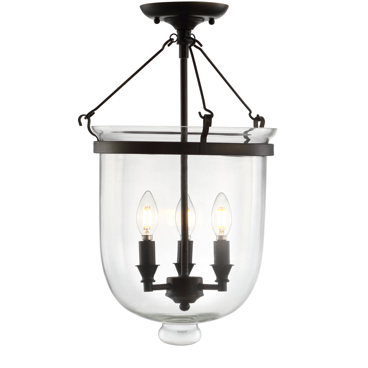 Charlotte-Metal/Glass-LED-Semi-Flush-Mount-Flush-Mounts