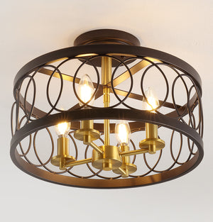 Sylvain Metal LED Semi-Flush Mount