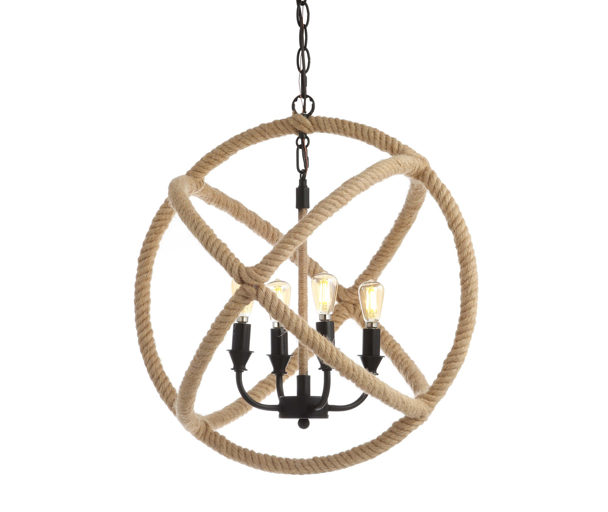 Soka-Adjustable-Globe-Metal/Rope-LED-Pendant-Pendants