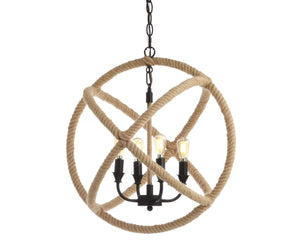 Soka-Adjustable-Globe-Metal/Rope-LED-Pendant-Pendants