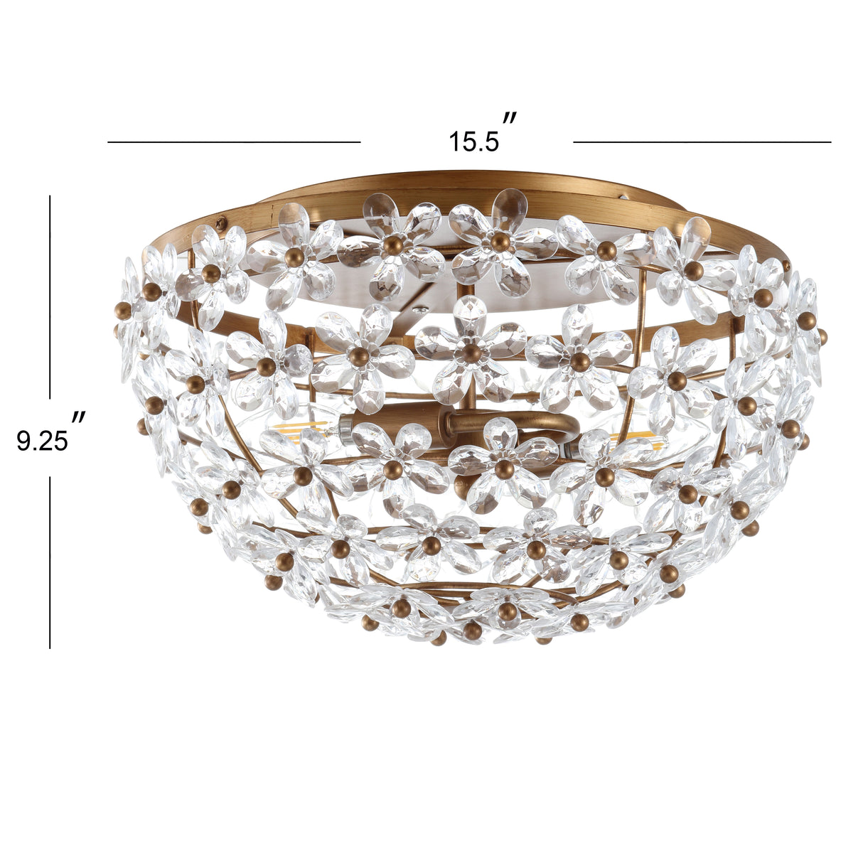 Isabelle Metal/Acrylic LED Flush Mount