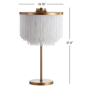 Coco Fringed/Metal LED Table Lamp
