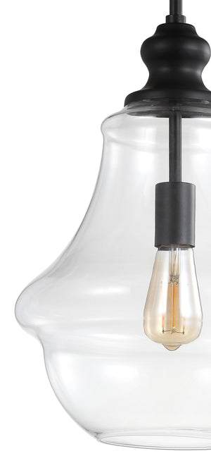 Adam Adjustable Metal/Glass LED Pendant