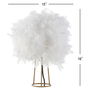 Stork Feather Metal LED Table Lamp