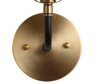 Caleb 1-Light Contemporary Transitional Iron/Glass LED Vanity Light
