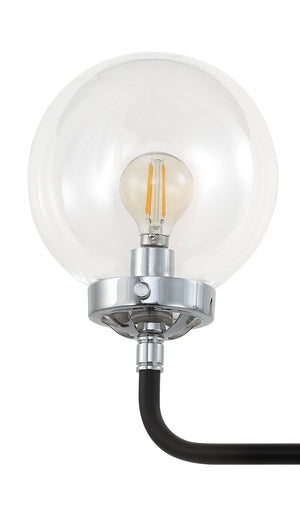 Caleb 2-Light Contemporary Transitional Iron/Glass LED Vanity Light