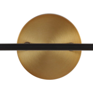 Caleb 2-Light Contemporary Transitional Iron/Glass LED Vanity Light