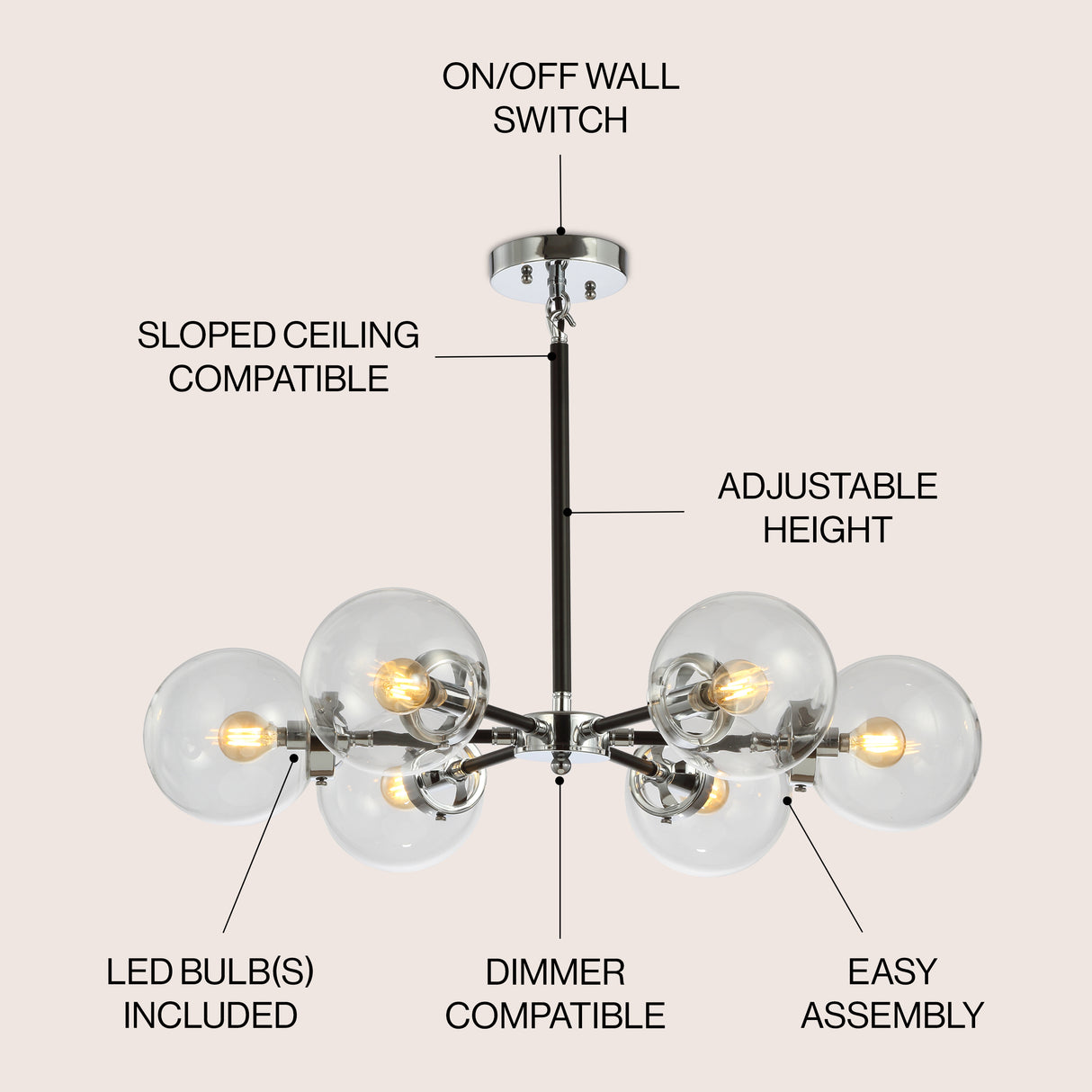 Caleb Brass Cluster Pendant