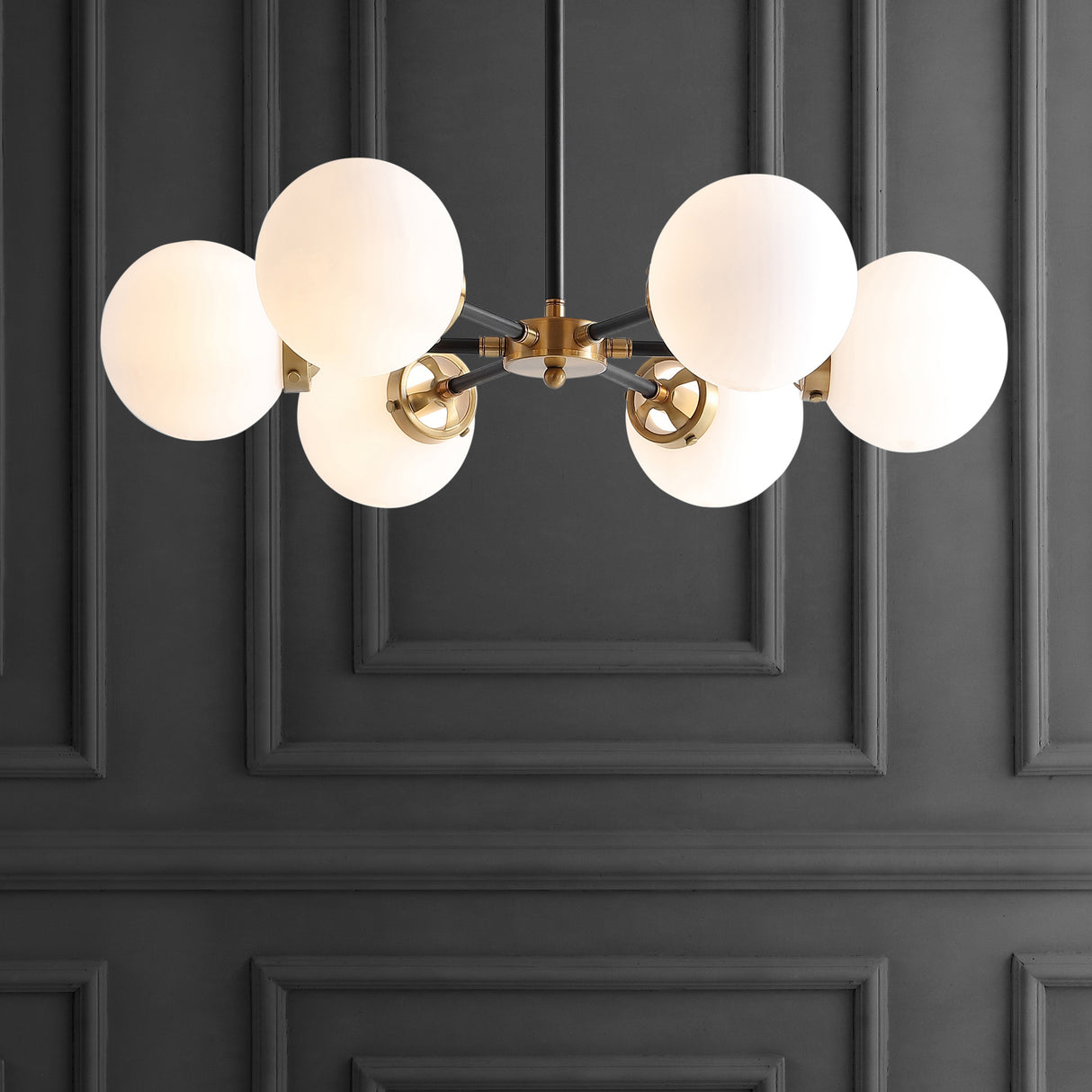 Caleb Brass Cluster Pendant Brass Gold/Black