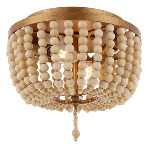 Allison-2-Light-Shabby-Chic-Farmhouse-Wood-Beaded/Metal-LED-Flush-Mount-Flush-Mounts
