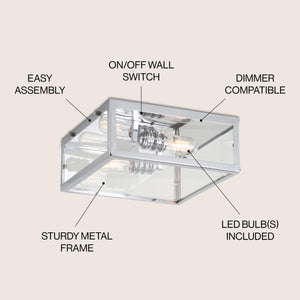 Grayson Metal/Glass LED Flush Mount