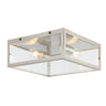 Grayson 2-Light Bohemian Farmhouse Iron/Glass LED Flush Mount