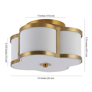 Quatrefoil Scalloped Shade Metal Classic Glam LED Flush Mount