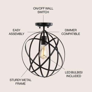 Alma Metal LED Flush Mount