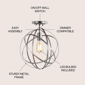 Alma Metal LED Flush Mount