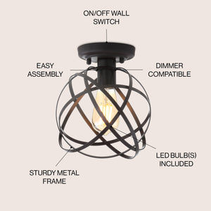 Alba Orb Metal LED Flush Mount