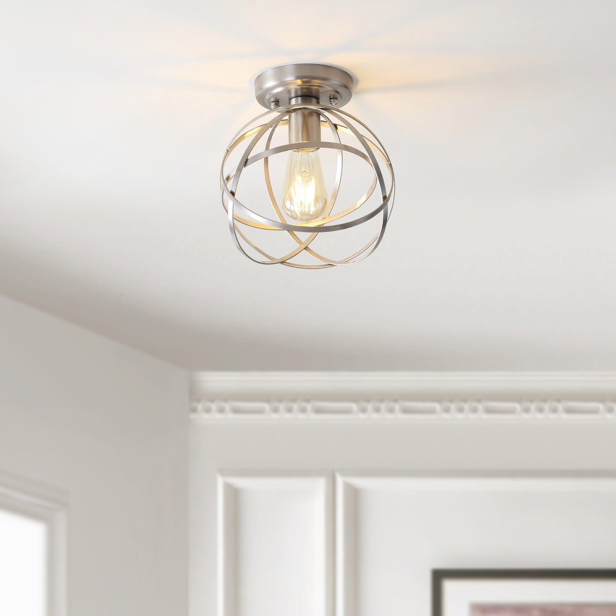 Alba Metal Orb LED Flush Mount