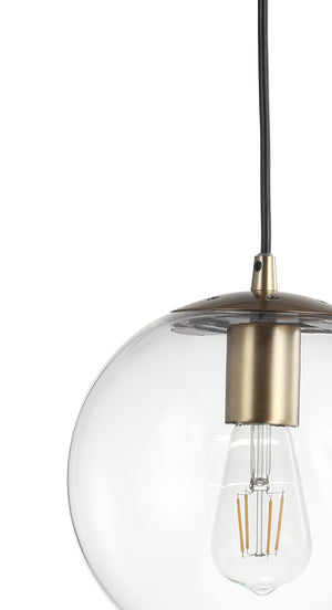 Bleecker Metal/Glass Globe LED Pendant