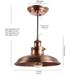 Bedford Adjustable Iron Industrial Rustic LED Pendant