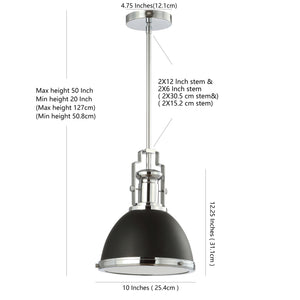Homer 1-Light Modern Industrial Iron LED Dome Pendant