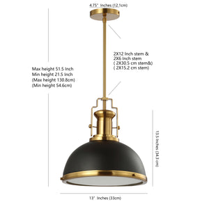 Homer 1-Light Modern Industrial Iron LED Dome Pendant