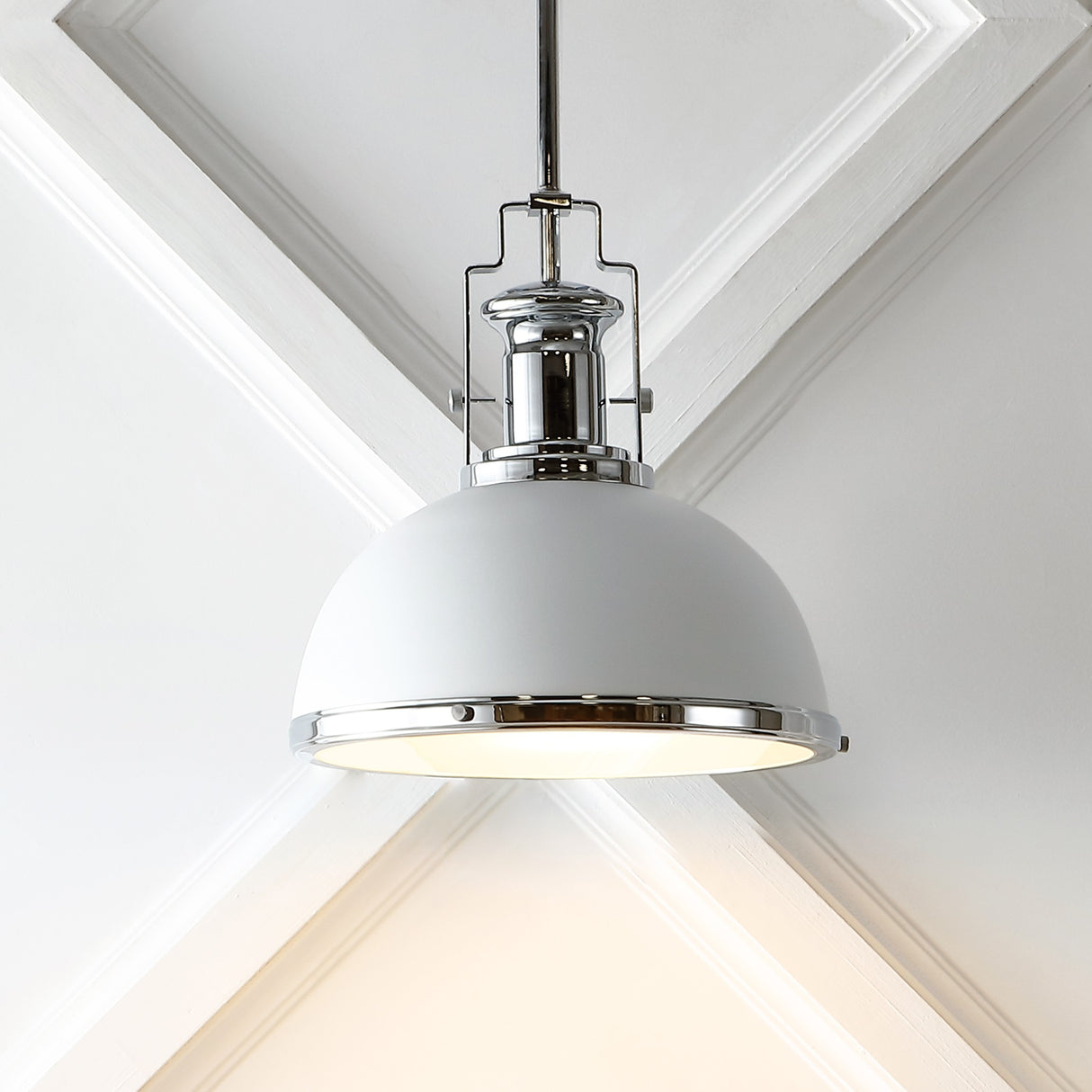 Homer 1-Light Modern Industrial Iron LED Dome Pendant