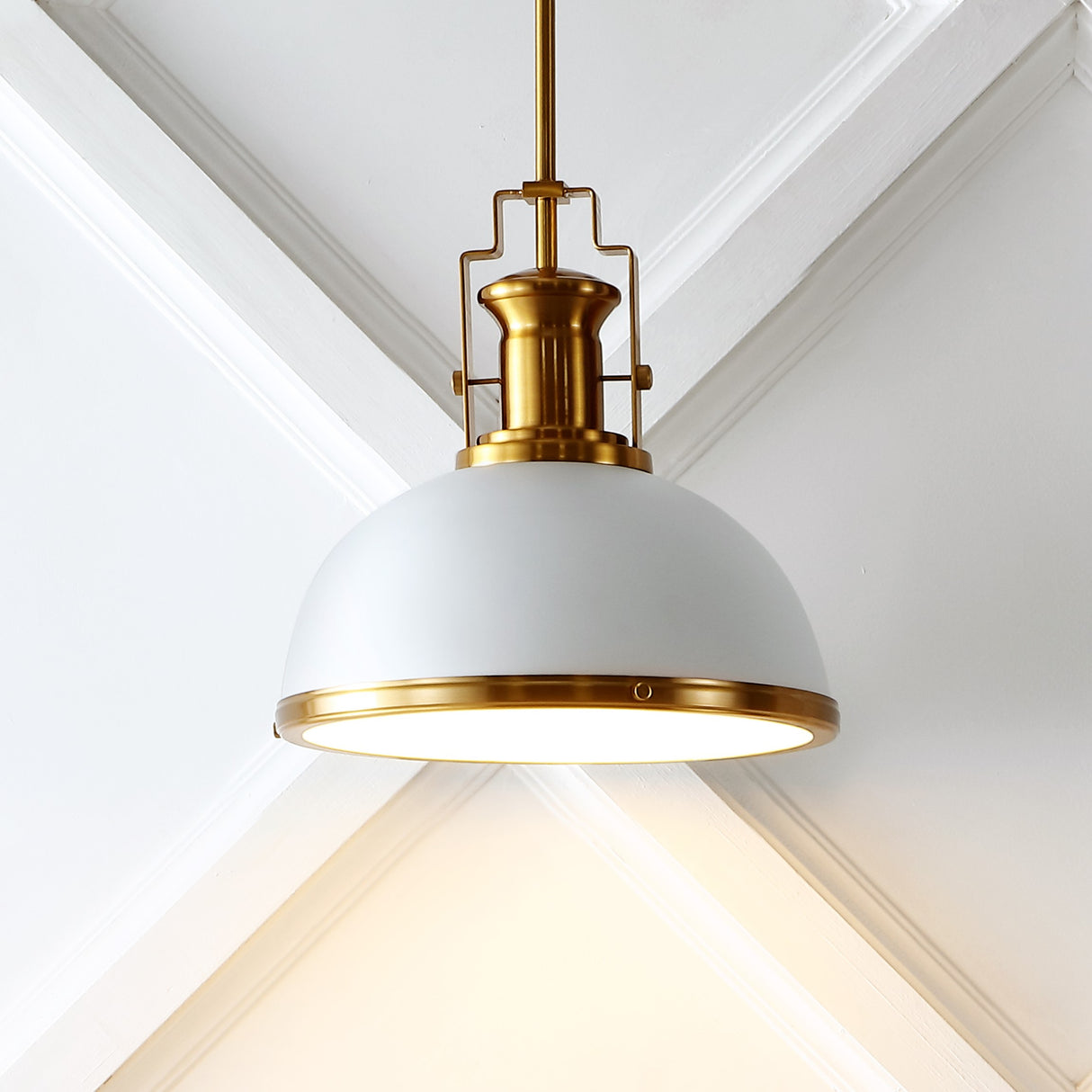 Homer 1-Light Modern Industrial Iron LED Dome Pendant