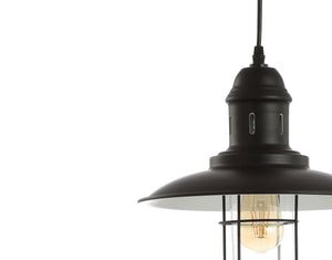 Deere Adjustable Iron/Glass Cage Light LED Pendant