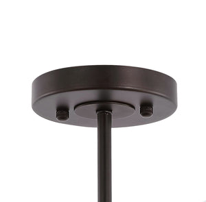 Jaymes 3-Light Farmhouse Industrial Iron Cylinder LED Semi Flush Mount
