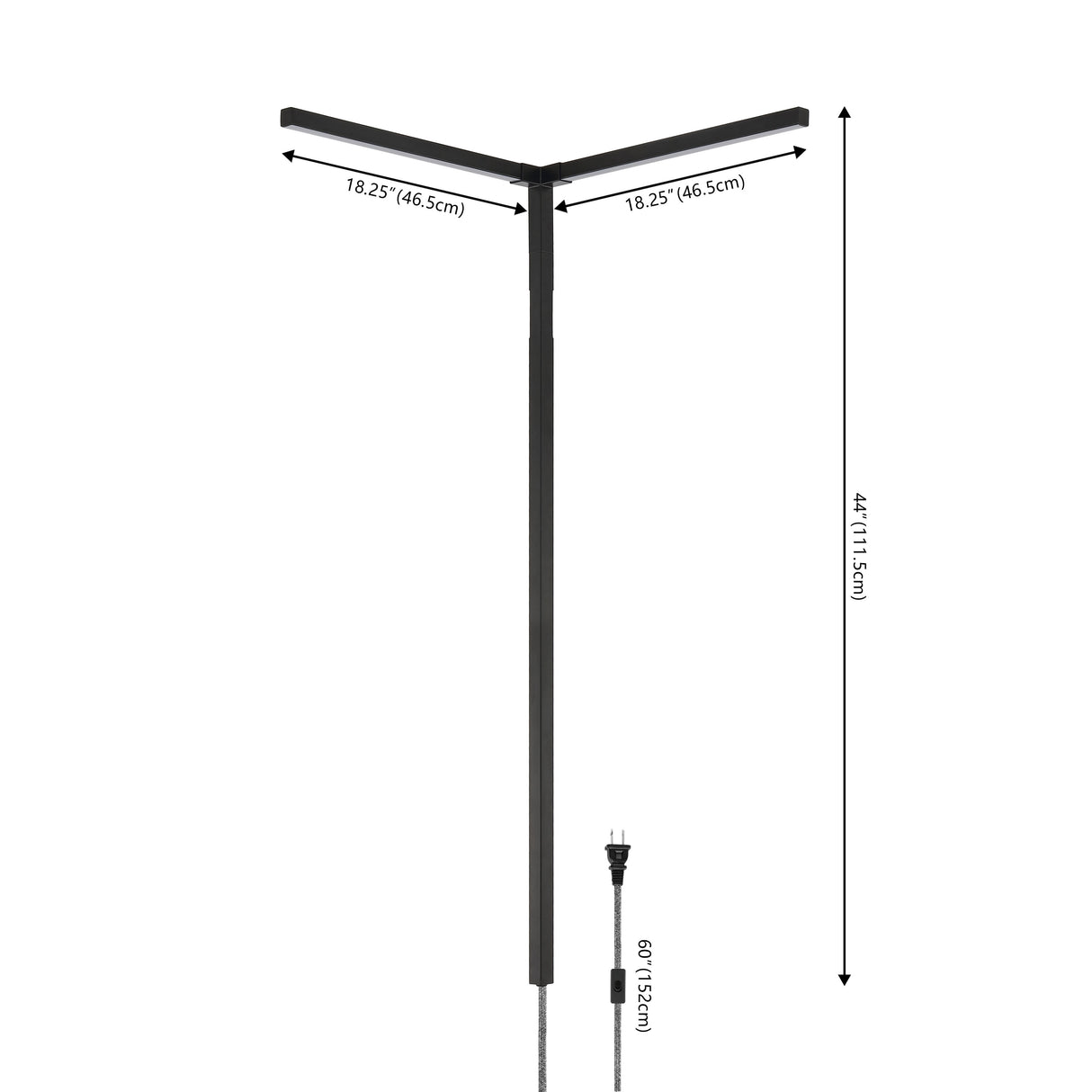 Madsen 2-light modern minimalist iron integrated plug-in led sconce for ceiling corner with app/remote controllers