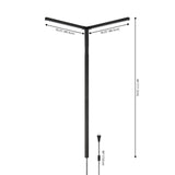 Madsen 2-light modern minimalist iron integrated plug-in led sconce for ceiling corner with app/remote controllers