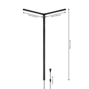 Madsen 2-light modern minimalist iron integrated plug-in led sconce for ceiling corner with app/remote controllers