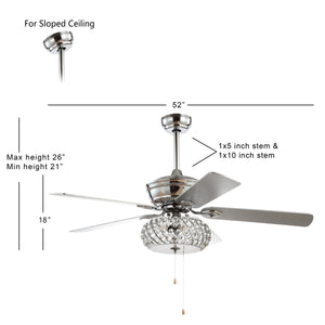 Crista 3-Light Metal/Wood LED Ceiling Fan