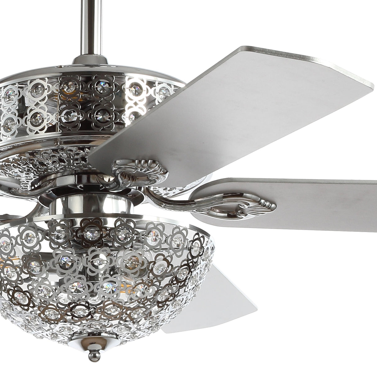 Zara Filigree 6-Light Metal/Wood LED Ceiling Fan