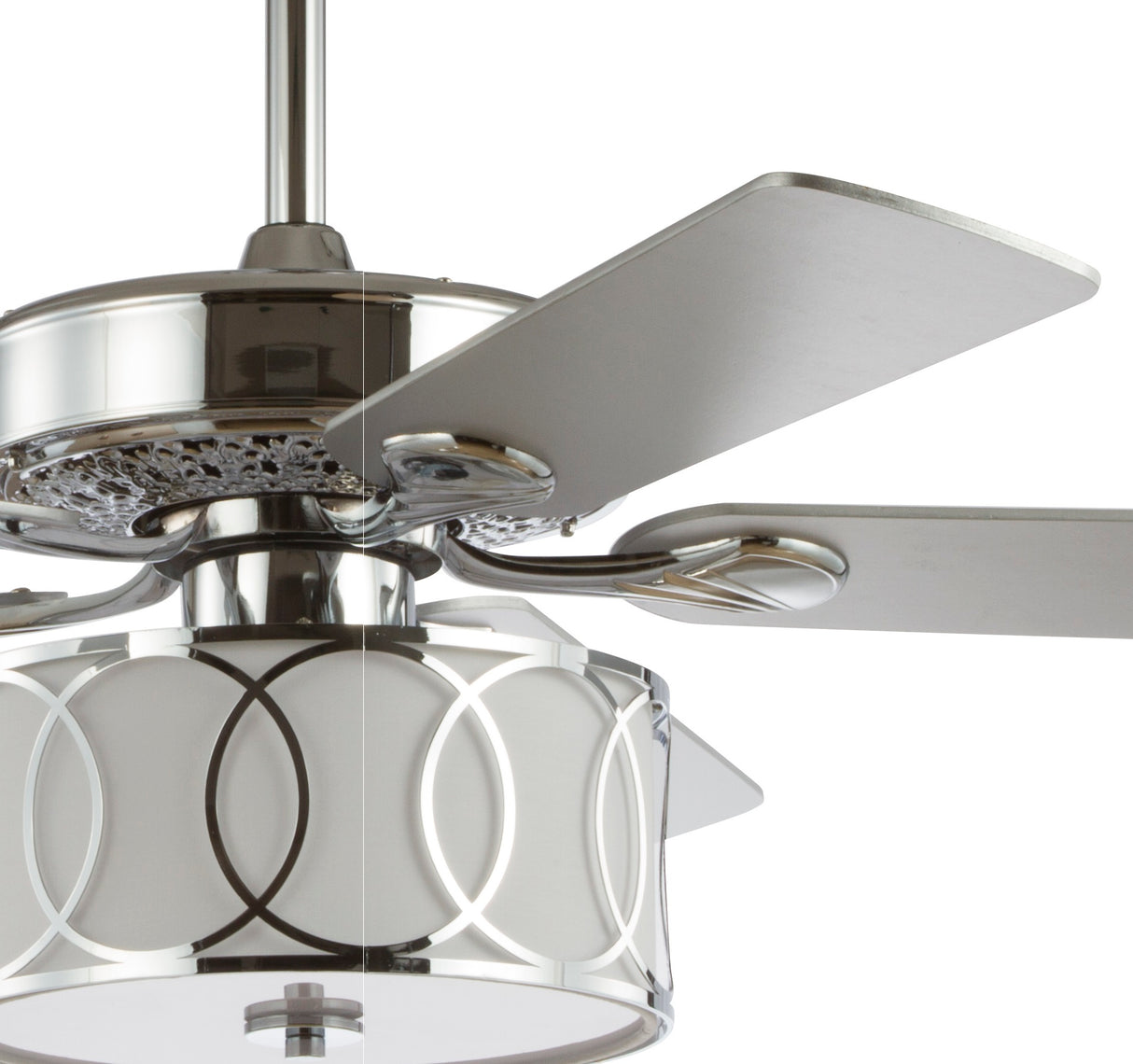 Circe 3-Light Transitional Glam Drum Shade LED Ceiling Fan With Remote