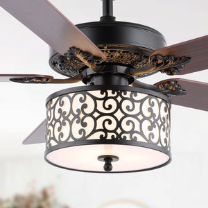 Paolo-3-Light-Farmhouse-Industrial-Iron-Scroll-Drum-Shade-LED-Ceiling-Fan-With-Remote-Ceiling-Fans