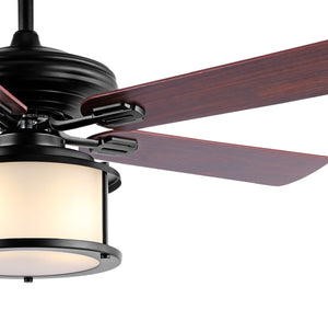 Brantley 2-Light Bohemian Farmhouse Iron LED CEILING FAN