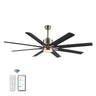 Octo-1-Light-Contemporary-Industrial-Iron/Plastic-Mobile-App/Remote-Controlled-6-Speed-Ceiling-Fan-with-Integrated-LED-Light-Ceiling-Fans