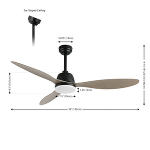 Audie 1-Light Classic Industrial Iron/Plastic Mobile-App/Remote-Controlled 6-Speed Propeller Integrated LED Ceiling Fan