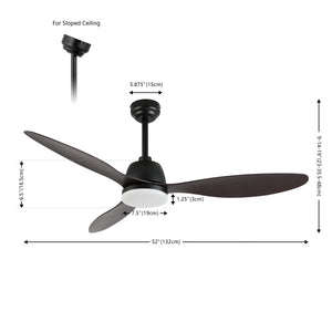 Audie 1-Light Classic Industrial Iron/Plastic Mobile-App/Remote-Controlled 6-Speed Propeller Integrated LED Ceiling Fan