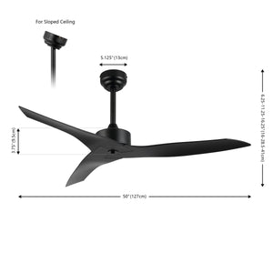 Aldrin Modern Minimalist Iron/Plastic Mobile-App/Remote-Controlled 6-Speed Razor Ceiling Fan
