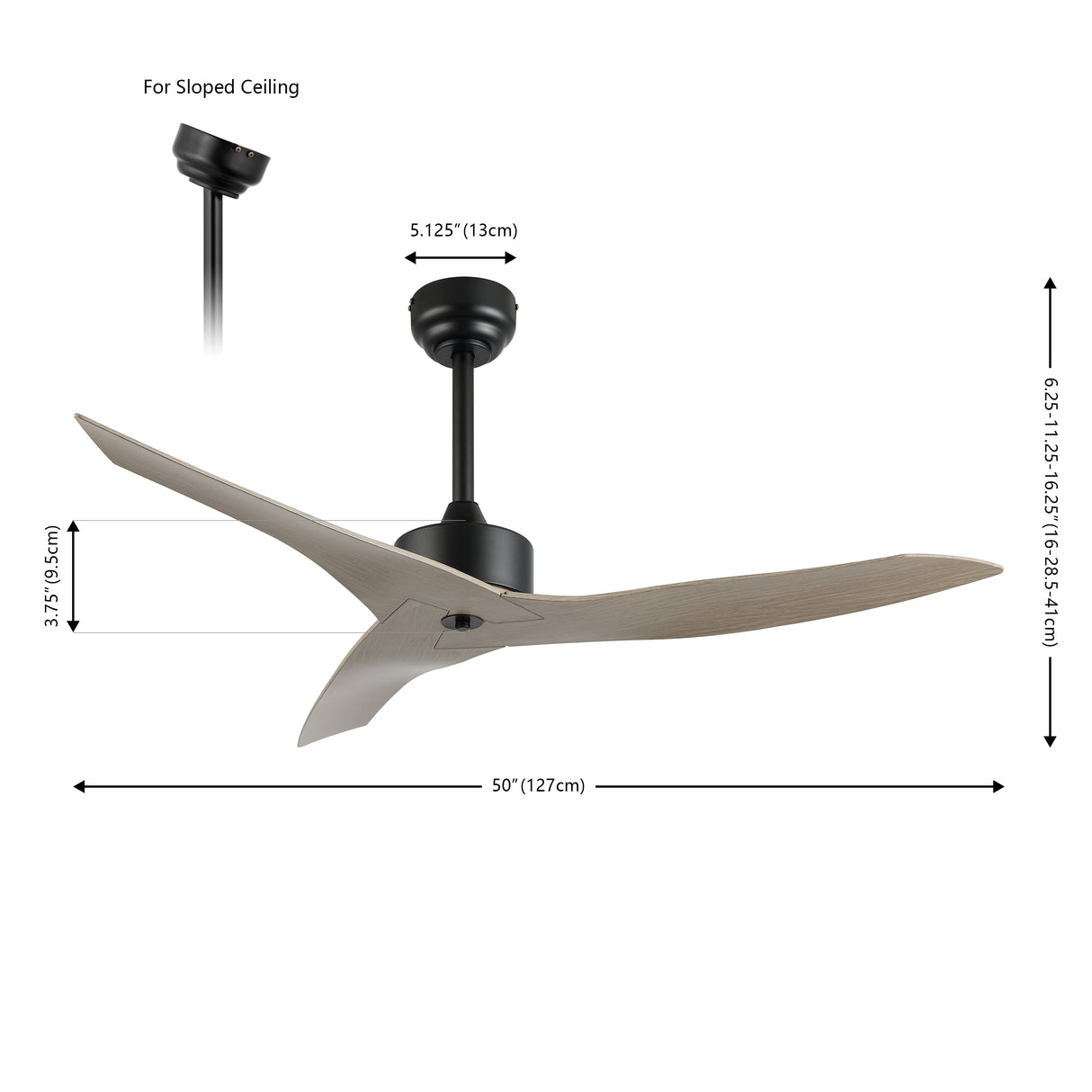 Aldrin Modern Minimalist Iron/Plastic Mobile-App/Remote-Controlled 6-Speed Razor Ceiling Fan