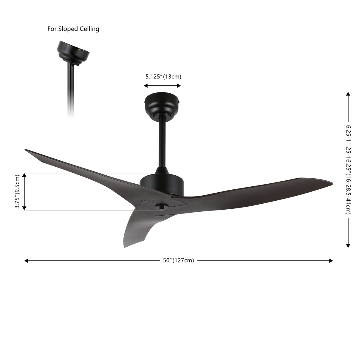 Aldrin Modern Minimalist Iron/Plastic Mobile-App/Remote-Controlled 6-Speed Razor Ceiling Fan