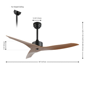 Aldrin Modern Minimalist Iron/Plastic Mobile-App/Remote-Controlled 6-Speed Razor Ceiling Fan