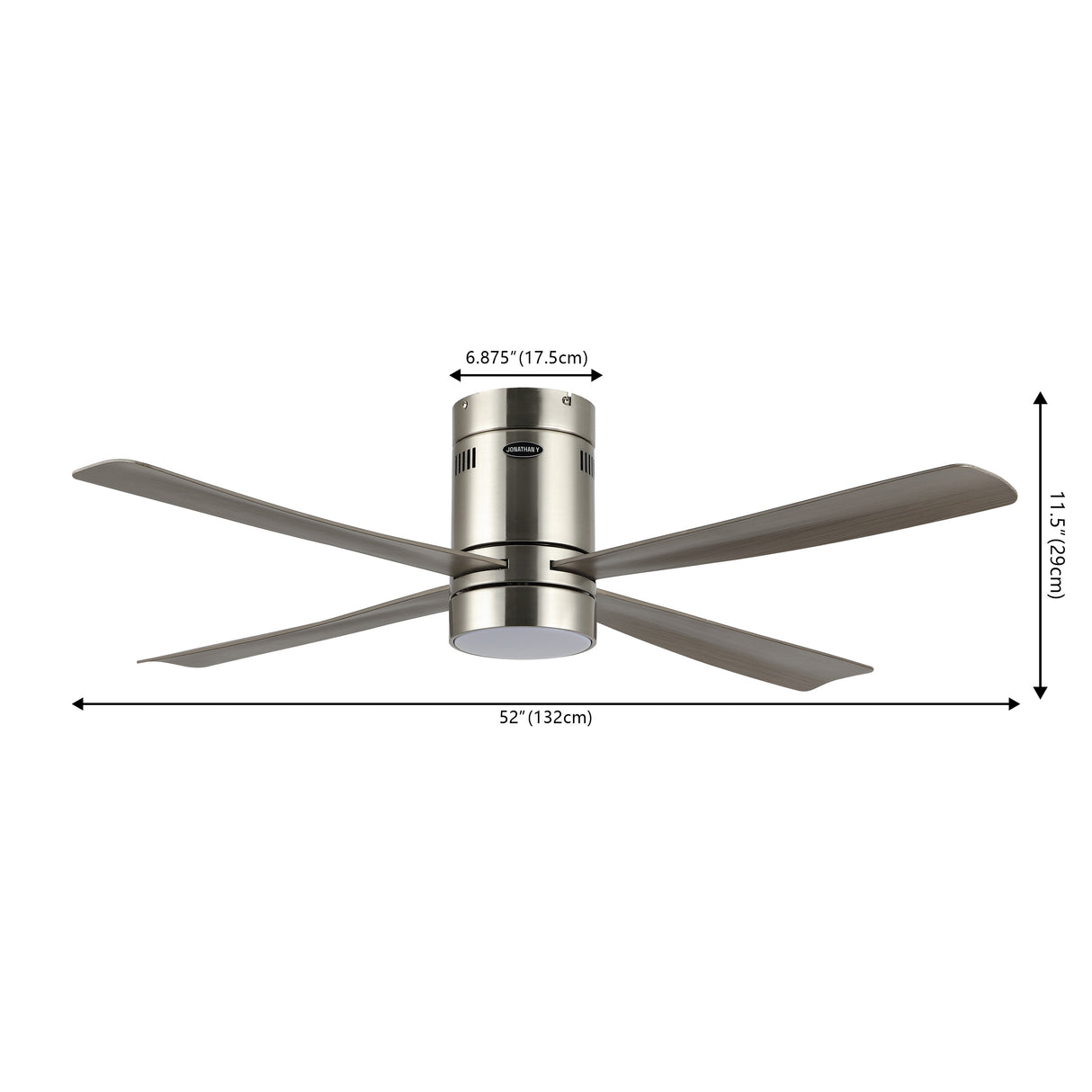 Theo 1-Light Contemporary Minimalist Iron/Acrylic Mobile-App/Remote-Controlled 6-Speed Integrated LED Ceiling Fan