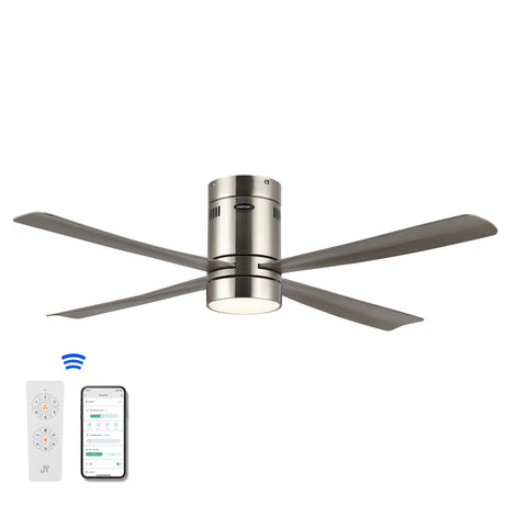 Theo-1-Light-Contemporary-Minimalist-Iron/Acrylic-Mobile-App/Remote-Controlled-6-Speed-Integrated-LED-Ceiling-Fan-Ceiling-Fans