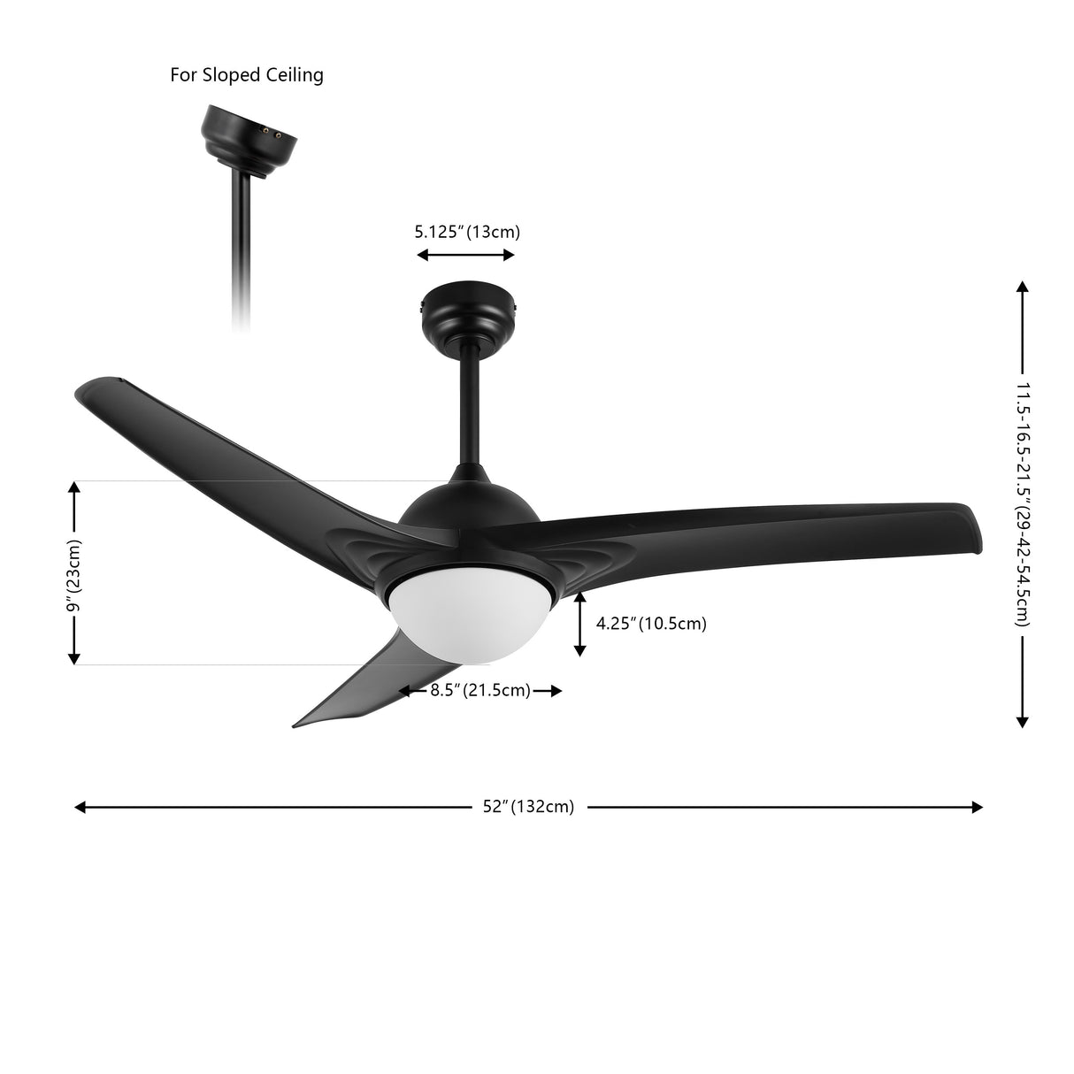 Sully 1-Light Contemporary Industrial Iron/Plastic Mobile-App/Remote-Controlled 6-Speed Propeller Integrated LED Ceiling Fan
